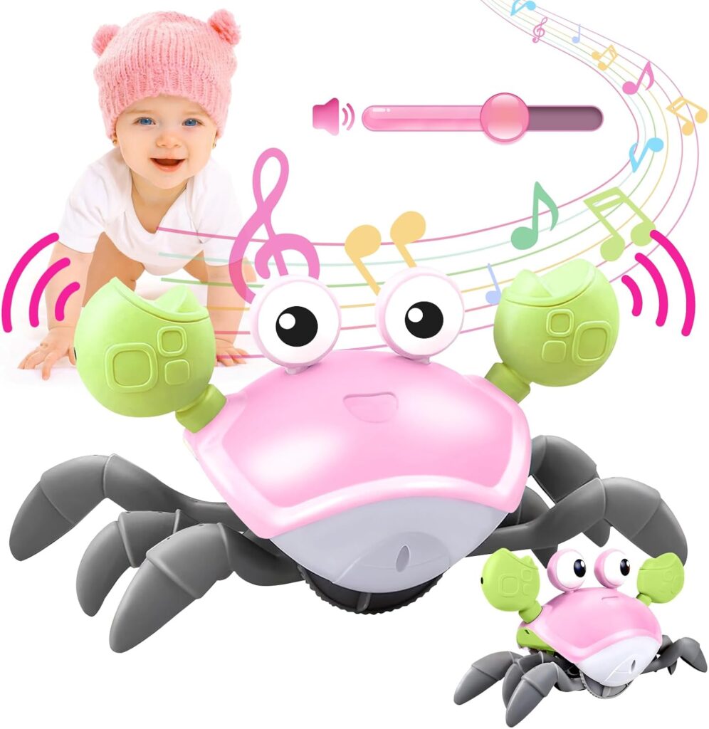 Walking crab dog toy