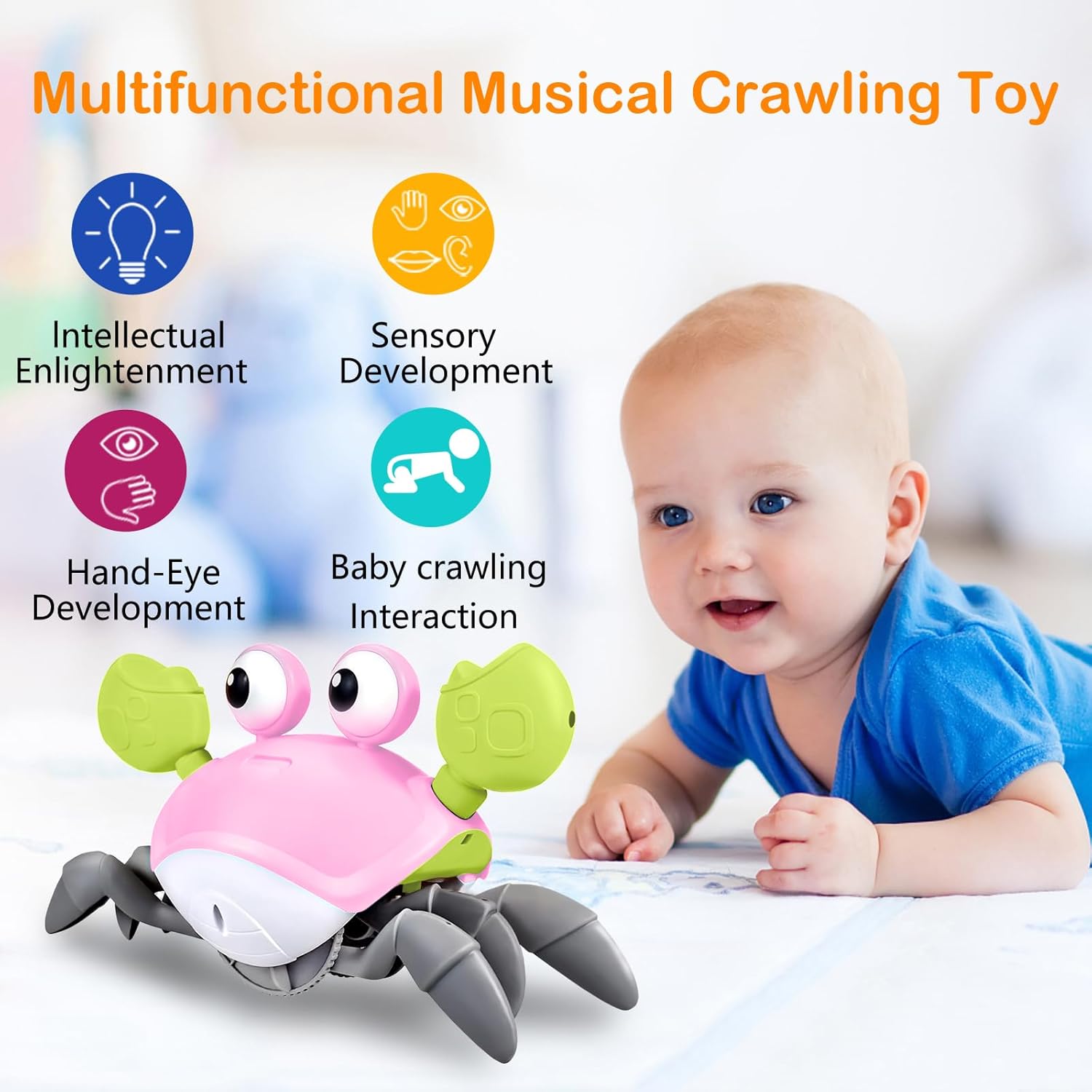 Walking crab dog toy