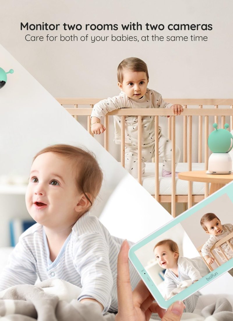 BOIFUN 2K Split-Screen BOIFUN 2K Split-Screen Baby Monitor With Camera